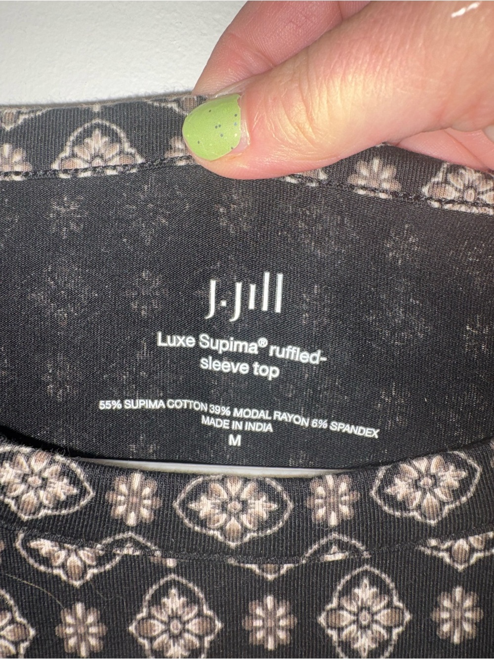 J. Jill Printed Long-Sleeve Top - Picture 4 of 5